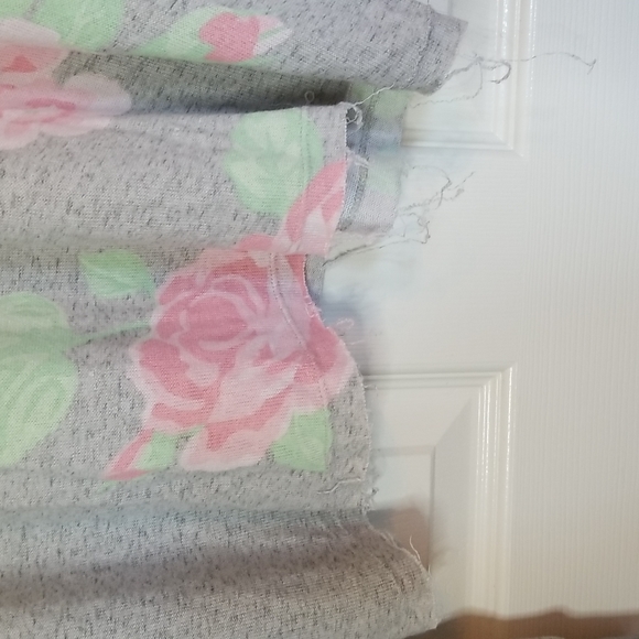 Just Be Womens Pink Grey floral Maternity Pull Over Hoodie Shirt - Picture 6 of 11